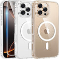 MagSafe Magnetic Clear Case + Screen Protector for iPhone 13, 14, 15 & 16 Series