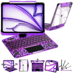 TabShell Y2K Transparent Purple 360° Rotating iPad Keyboard Case