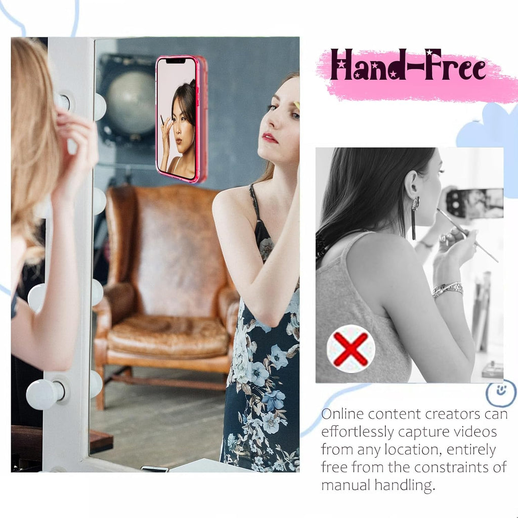 Silicone Suction Phone Mount for iPhone & Android | Hands-Free Selfie & Video Holder (Pack Of 2)