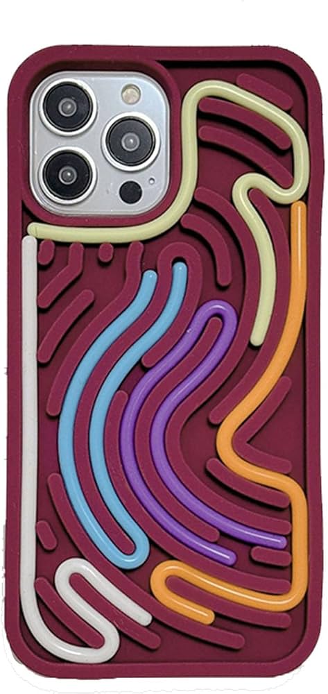 iPhone Funny DIY Case with Colorful Rope Design,(for iPhone 14-16)